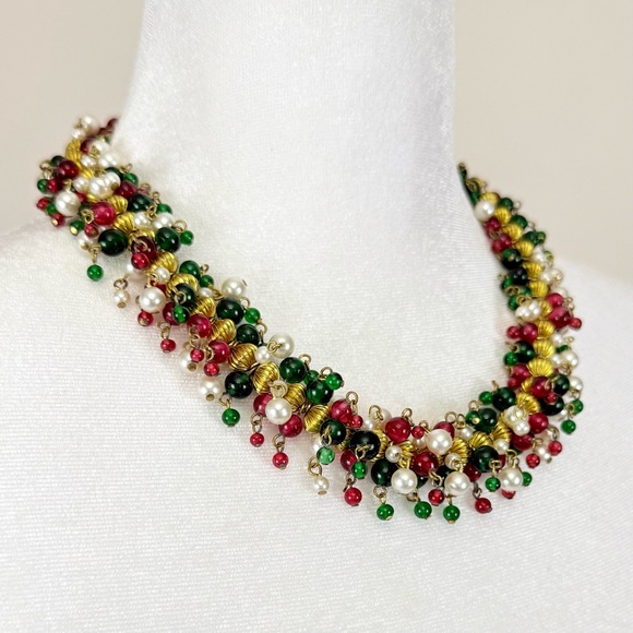 Vintage Chanel Mughal Style Glass Necklace, Circa 1930-1960s Attr Maison Gripoix - Picture 12 of 16